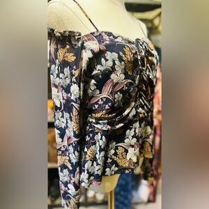 Willow & Root Floral Off-Shoulder Top